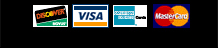 Discover, Visa, American Express, Master Card